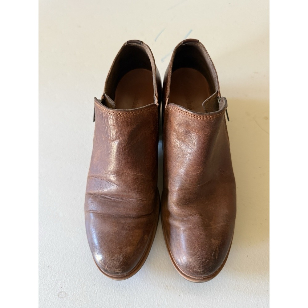 TIMBERLAND Sz 8 A1YHW BROWN Zipper Ankle Boots LEATHER - Picture 3 of 9